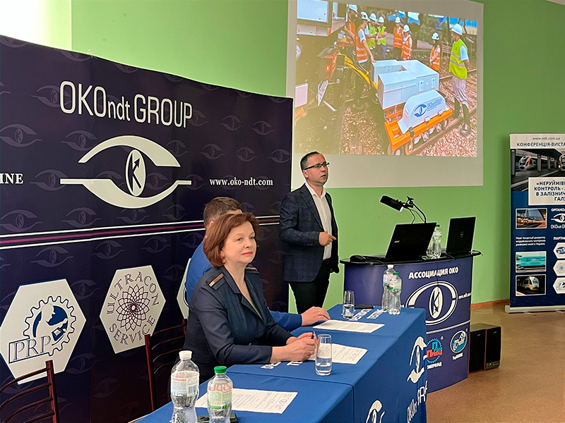 Report by Volodymyr Mishchenko, Head of the NDT Department of ULTRACON-SERVICE LLC, at the 2025 Conference on Non-Destructive Testing in Kyiv