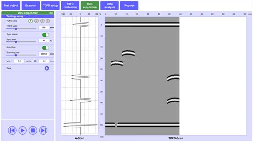 Модуль «Съем данных» системы для контроля сварных швов TOFD PRO